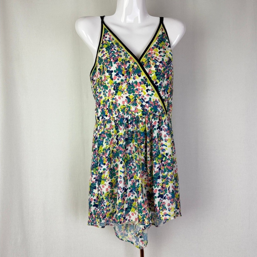 Adelyn Rae Floral Print Mini Dress Sleeveless V Neck Casual Party